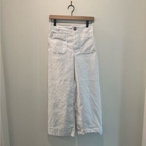 White Anthropologie collete pants